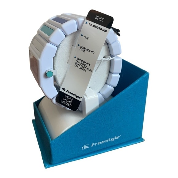 NIB FREESTYLE The Bliss Watch Water Resistant Elastic Band Colorblock Wristwatch - Picture 15 of 16